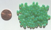 100 4mm Green Opal Drops